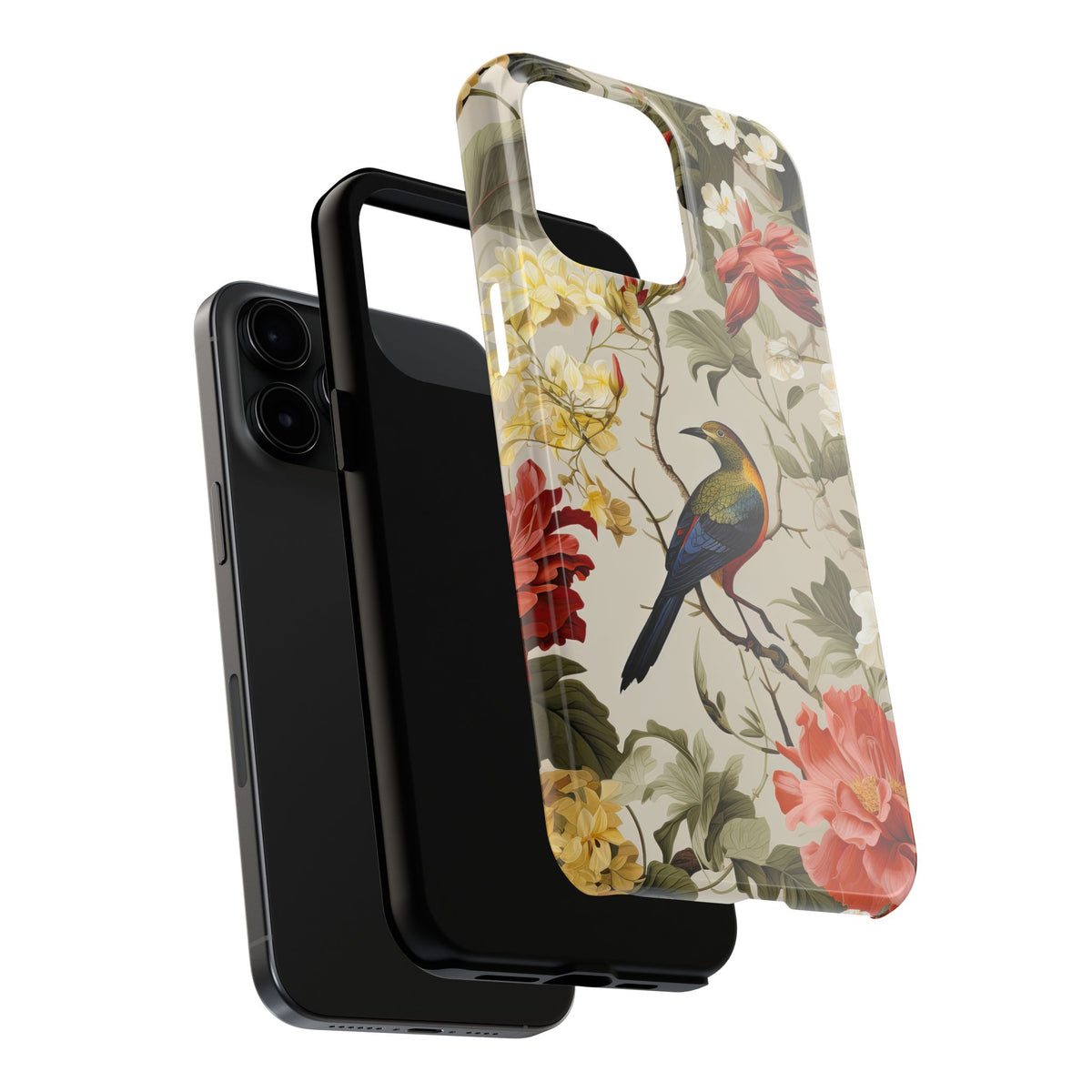 Elegant Bird and Floral Phone Case