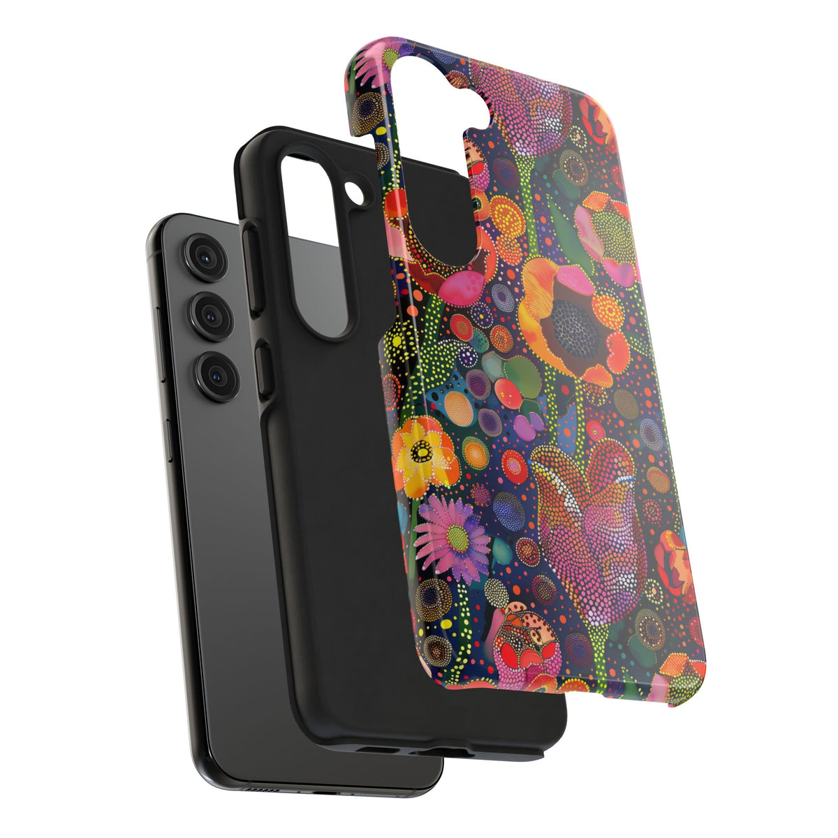 Pointillist Sunburst Bloom Floral Phone Case