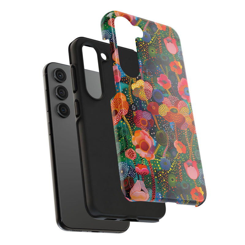 Pointillist Stardust Petals Floral Phone Case