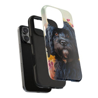 Black Cavapoo Dog iPhone and Samsung Phone Case