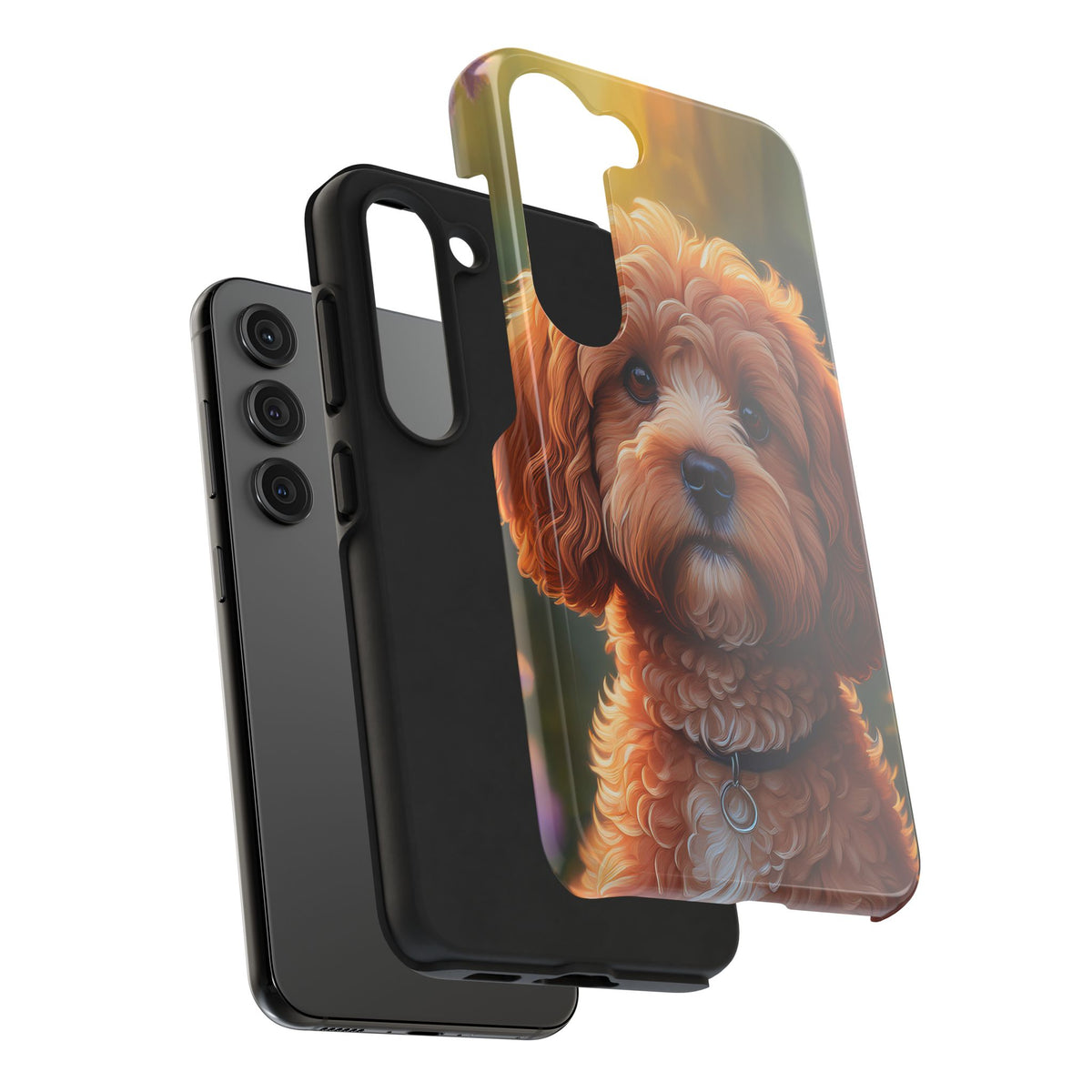 Brown Cavapoo Dog iPhone and Samsung Case with Free Shipping