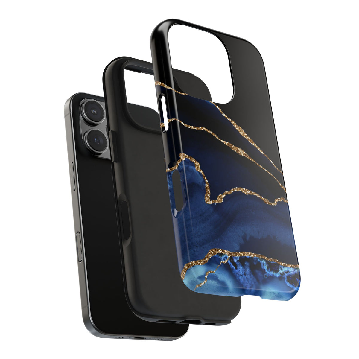 Blue Black Agate Stone Pattern Phone Case