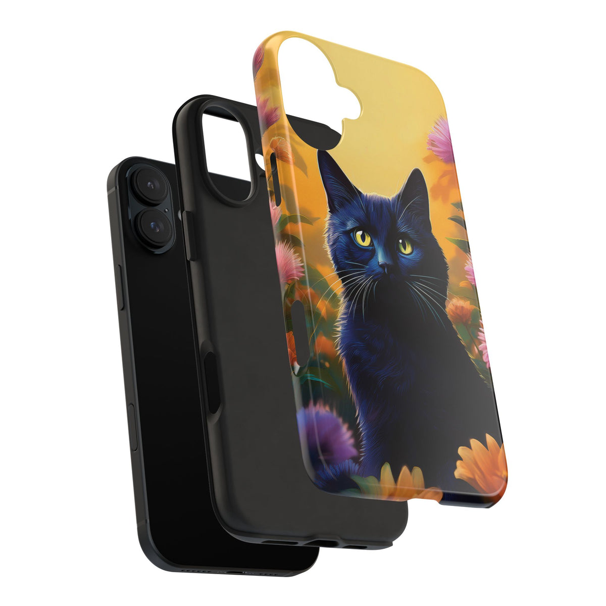 Black Cat Phone Case for iPhone and Samsung