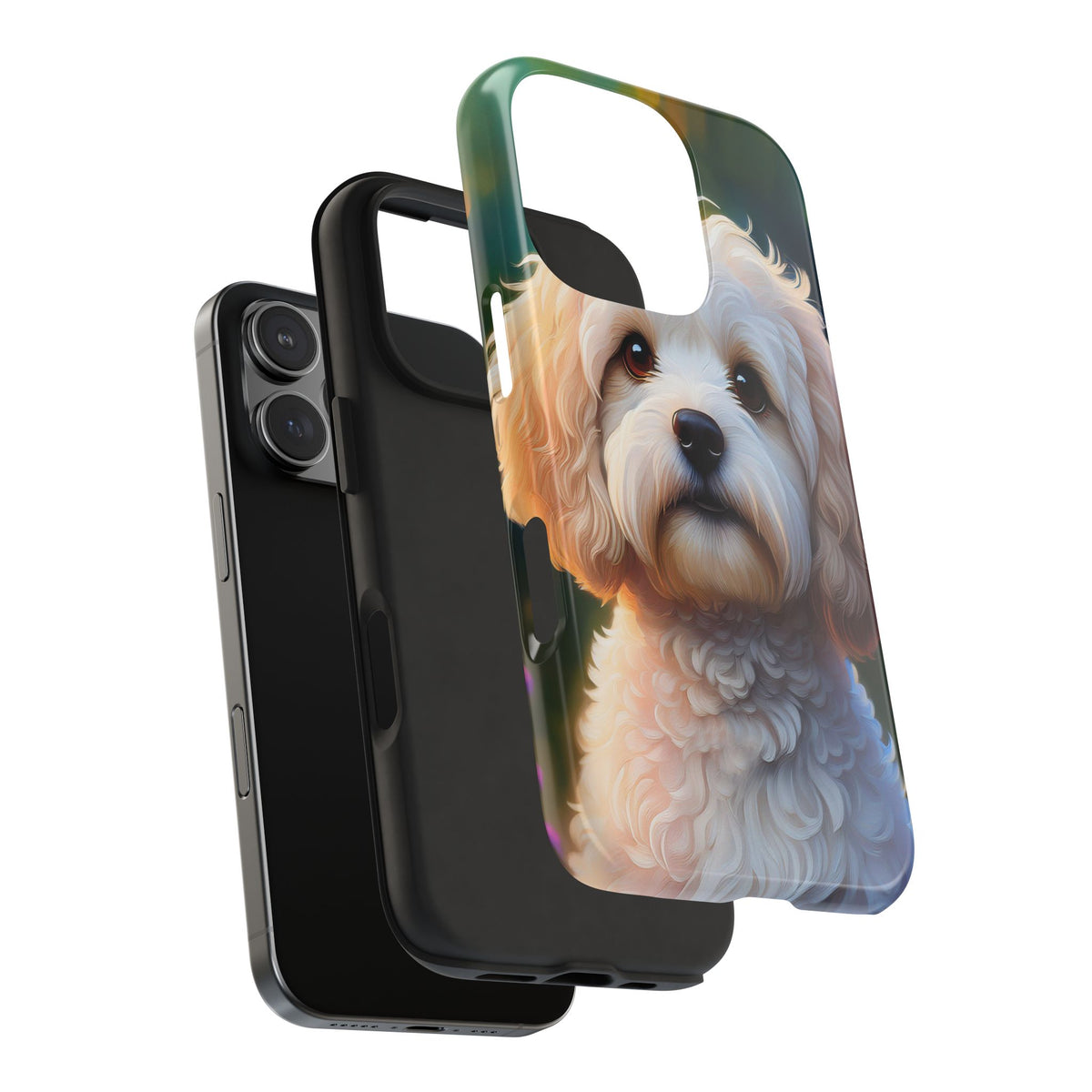 White Cavapoo Dog Phone Case