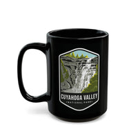 Ceramic mug featuring a waterfall design with Cuyahoga Valley National Park logo.