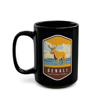 Ceramic mug featuring a moose design with Denali National Park logo.