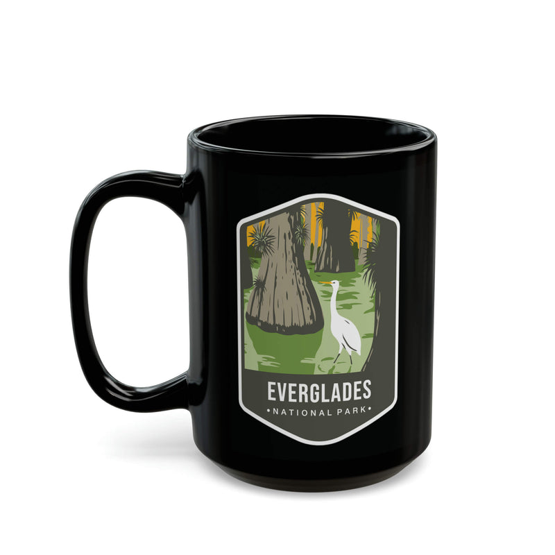 Ceramic mug featuring a wetlands design with Everglades National Park logo.