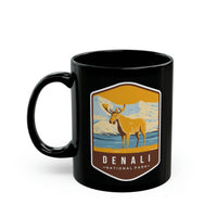 Ceramic mug featuring a moose design with Denali National Park logo.