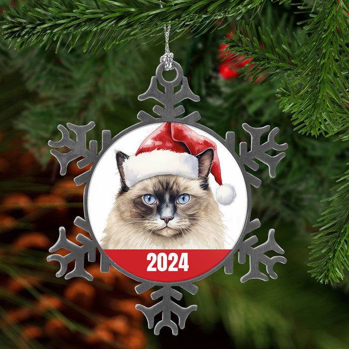 Ragdoll Cat Christmas Ornament 2024 with Free Shipping