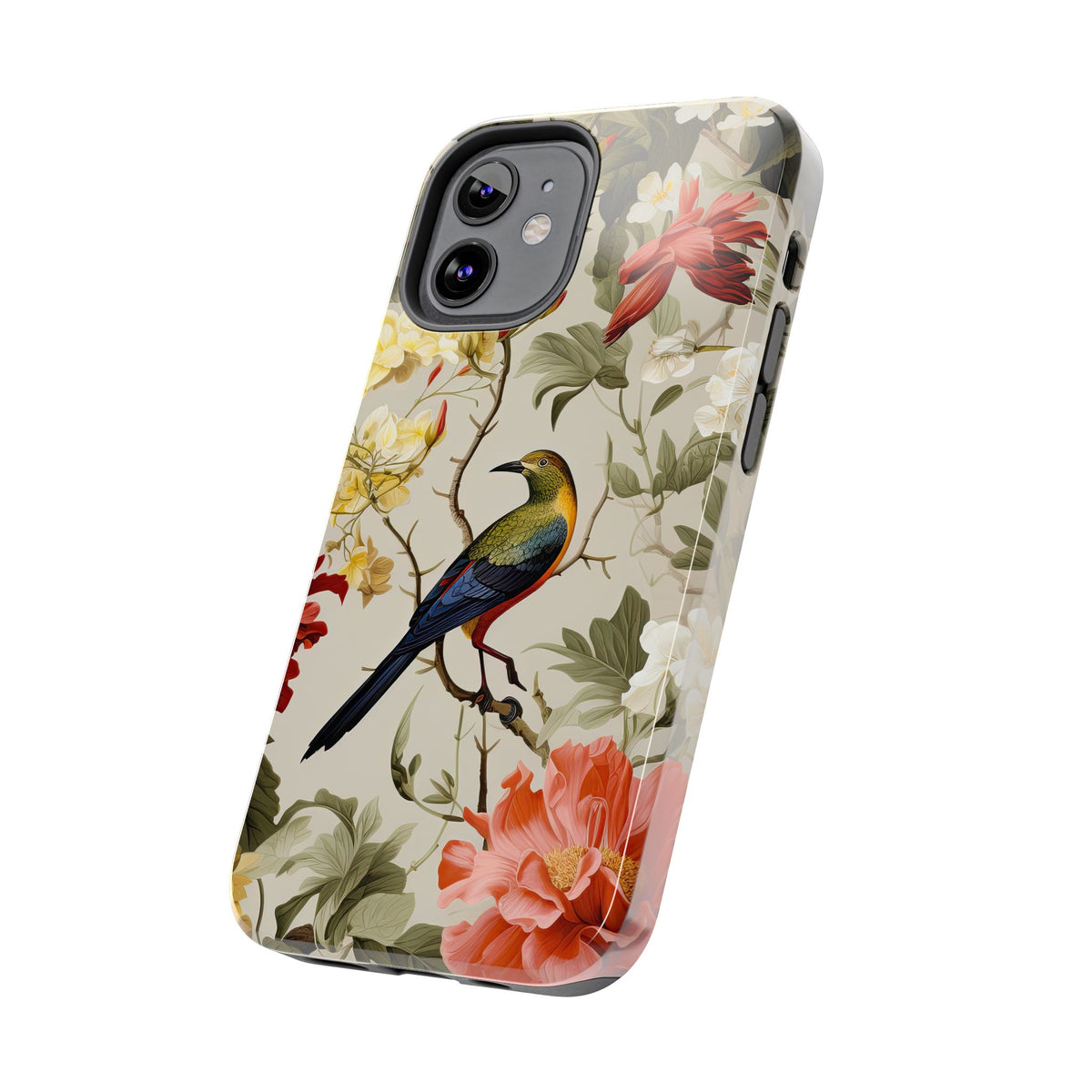 Elegant Bird and Floral Phone Case