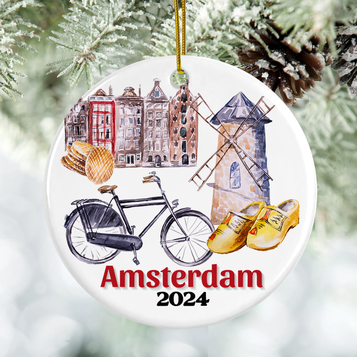 Amsterdam 2024 Christmas Ornament