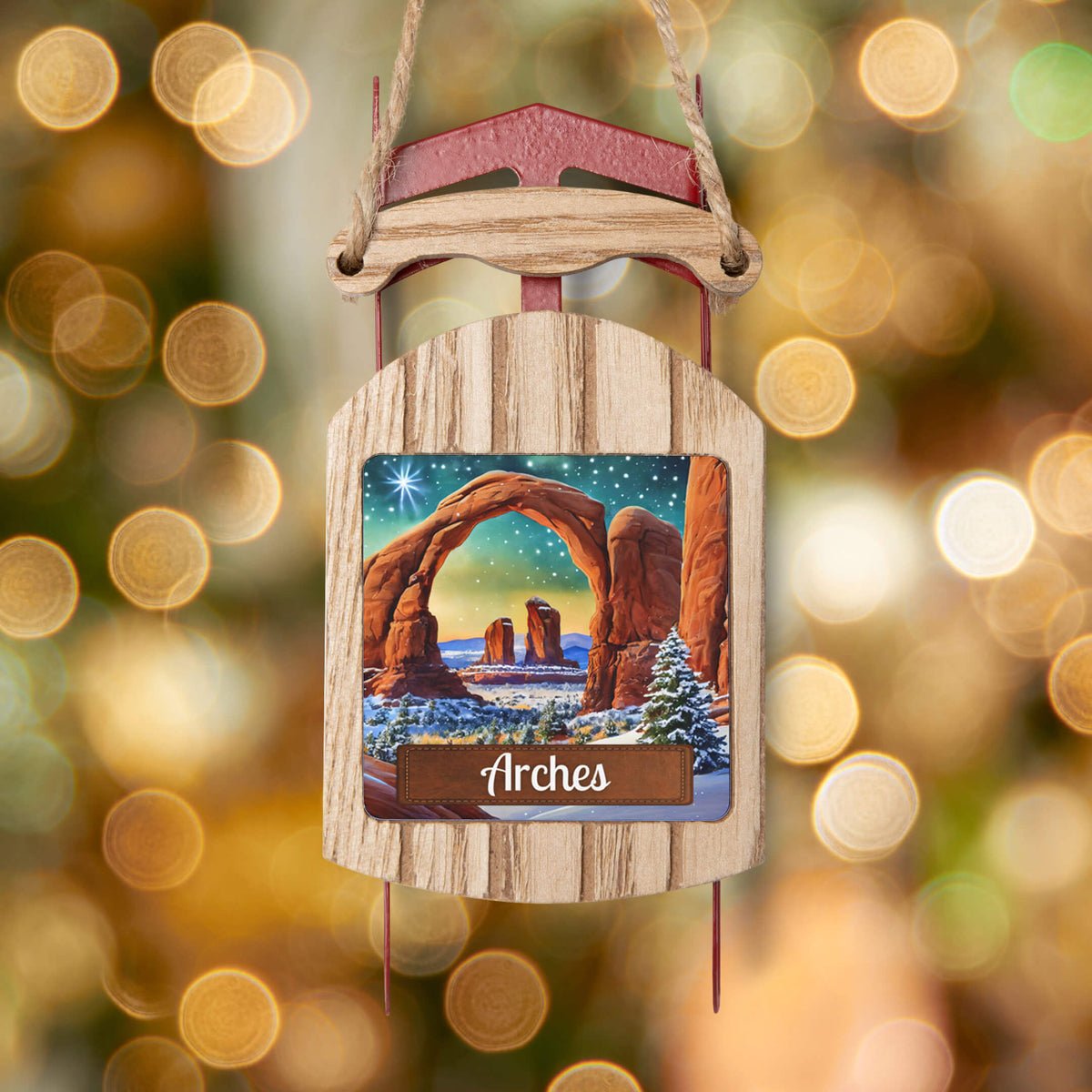 Arches National Park Sled Ornament