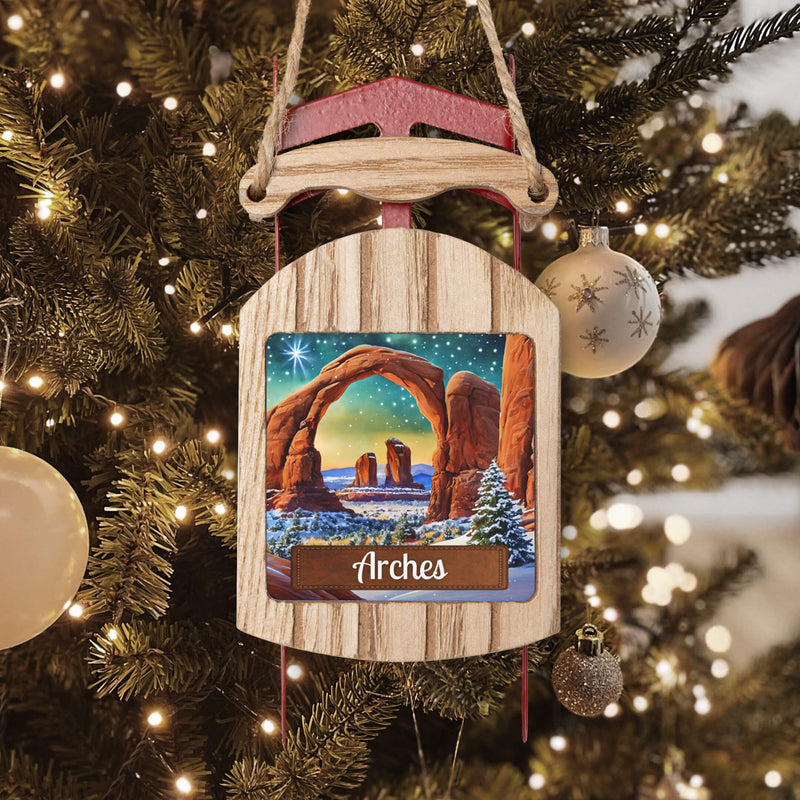 Arches National Park Sled Ornament