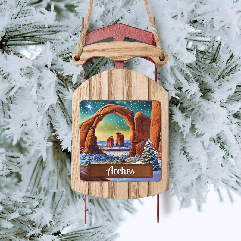 Arches National Park Sled Ornament