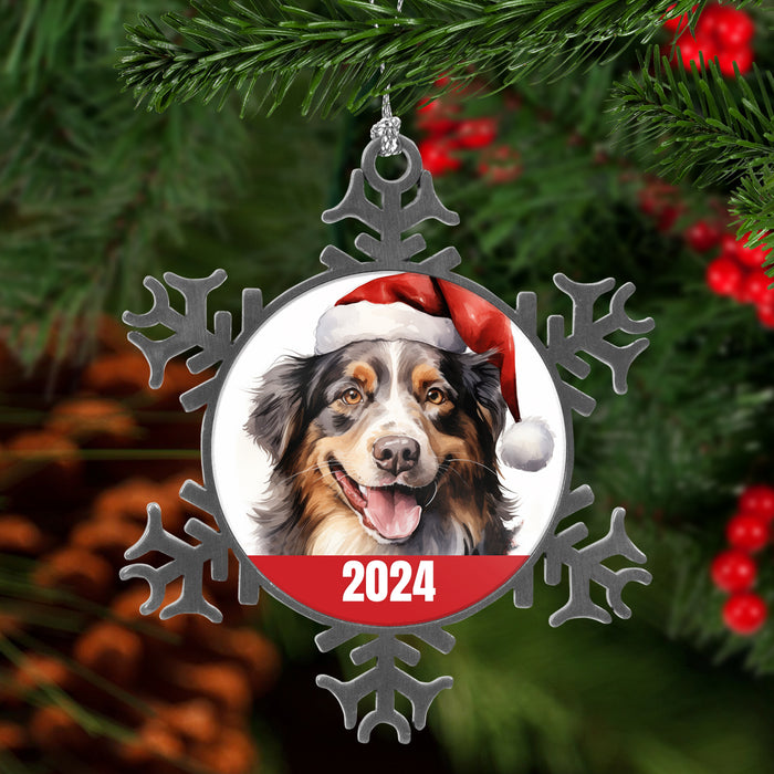 Australian Shepherd 2024 Christmas Ornament with Gift Box