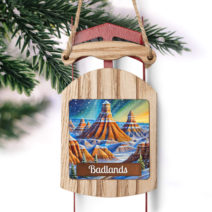 Badlands National Park Sled Ornament