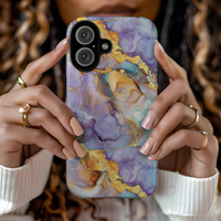 Exclusive Amethyst Drift Marble Pattern Phone Case