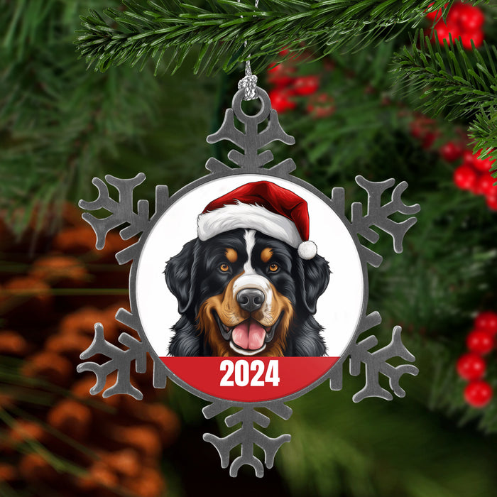 Bernese Mountain Dog 2024 Christmas Ornament with Gift Box