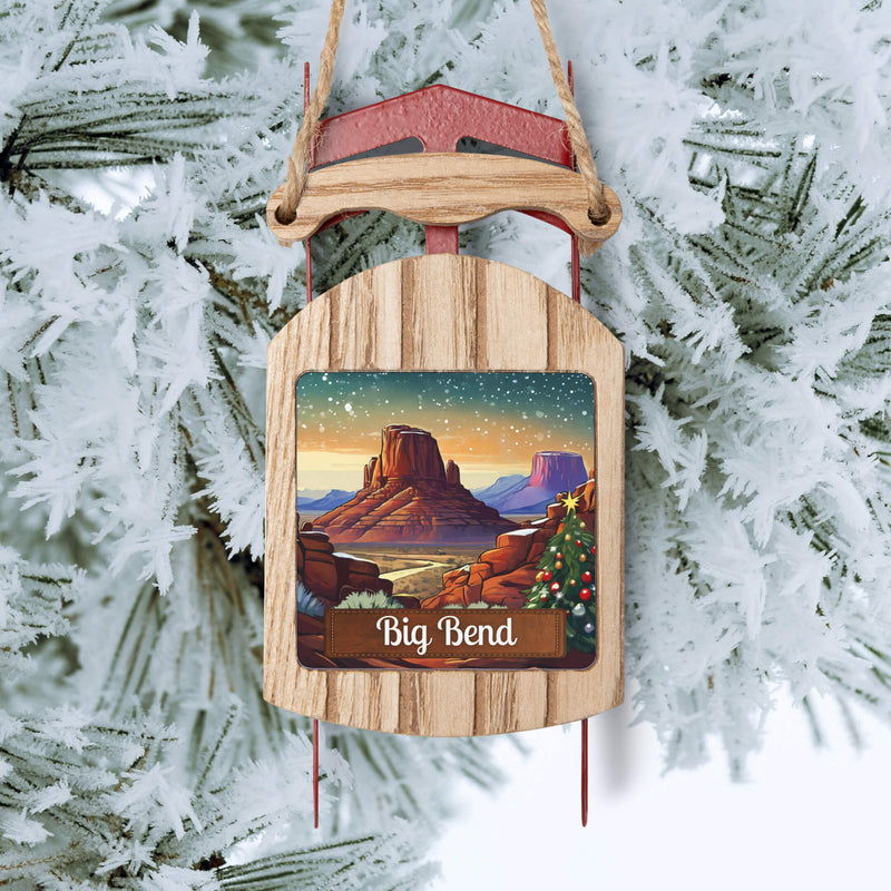 Big Bend National Park Sled Ornament