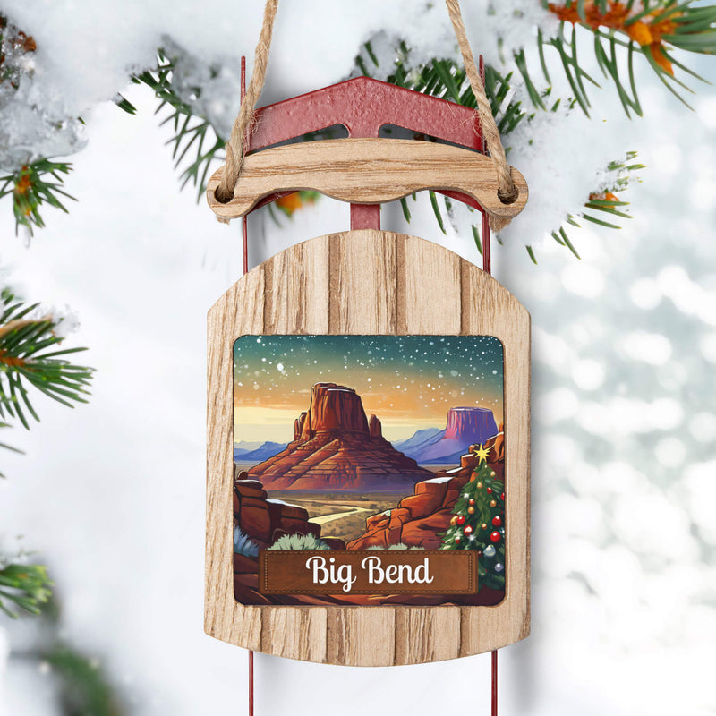 Big Bend National Park Sled Ornament