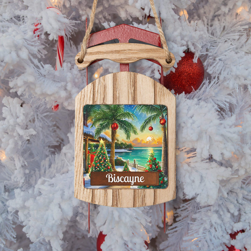 Biscayne National Park Sled Ornament