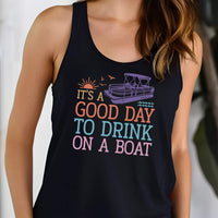 Women's Boat Drinking Racerback Tank