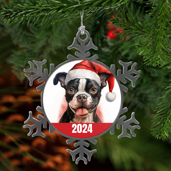 Boston Terrier 2024 Christmas Ornament