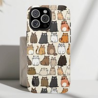 Cartoon Cats iPhone and Samsung Phone Case with Free Shipping