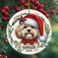 Personalized Cavoodle Dog Christmas Ornament