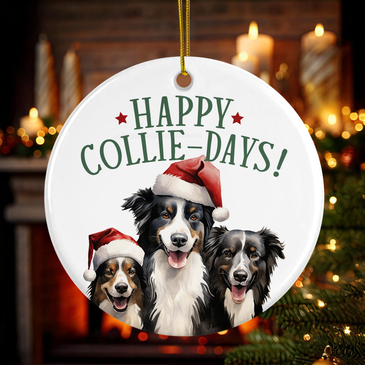 2024 Border Collie Funny Christmas Ornament