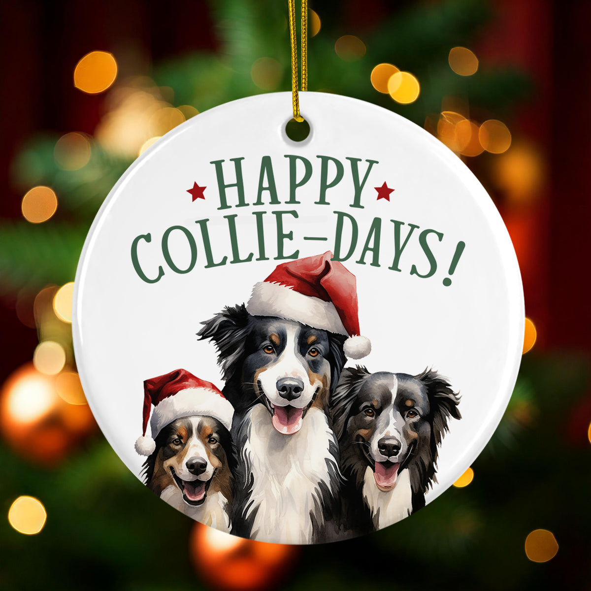 2024 Border Collie Funny Christmas Ornament