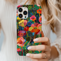 Pointillist Stardust Petals Floral Phone Case