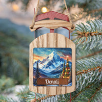 Denali National Park Christmas Sled Ornament