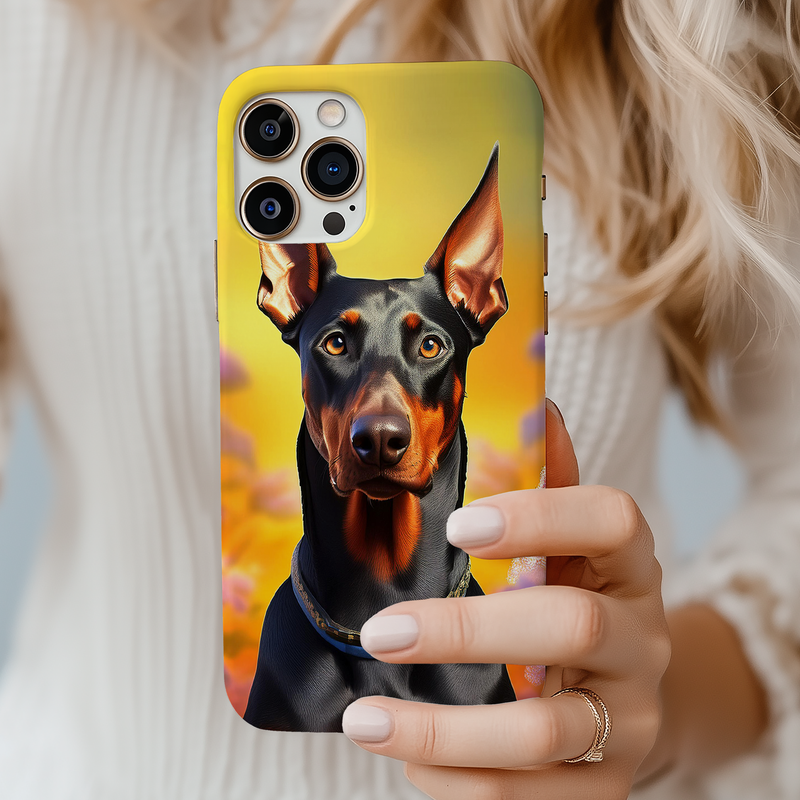 Doberman Dog iPhone and Samsung Phone Case with Free Shipping