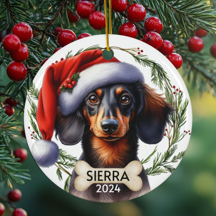 Personalized Dachshund Christmas Ornament