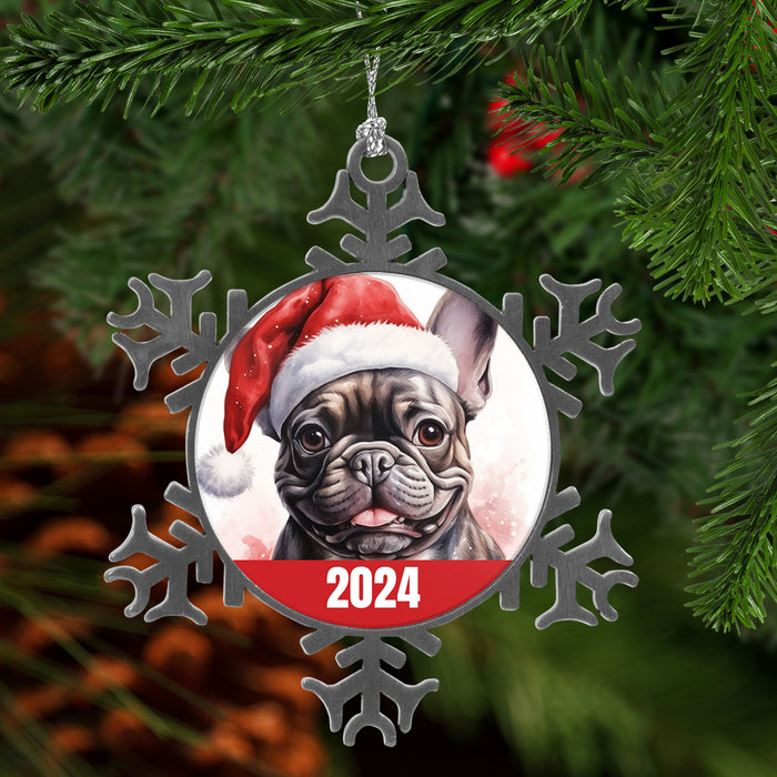 French Bulldog 2024 Christmas Ornament with Free Shipping