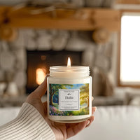 Fresh Linen & Cotton Blossom Candle - Thalia Collection