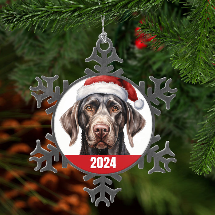 German Shorthaired Pointer 2024 Christmas Ornament with Gift Box