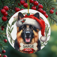 Personalized German Shepherd Dog Christmas Ornament