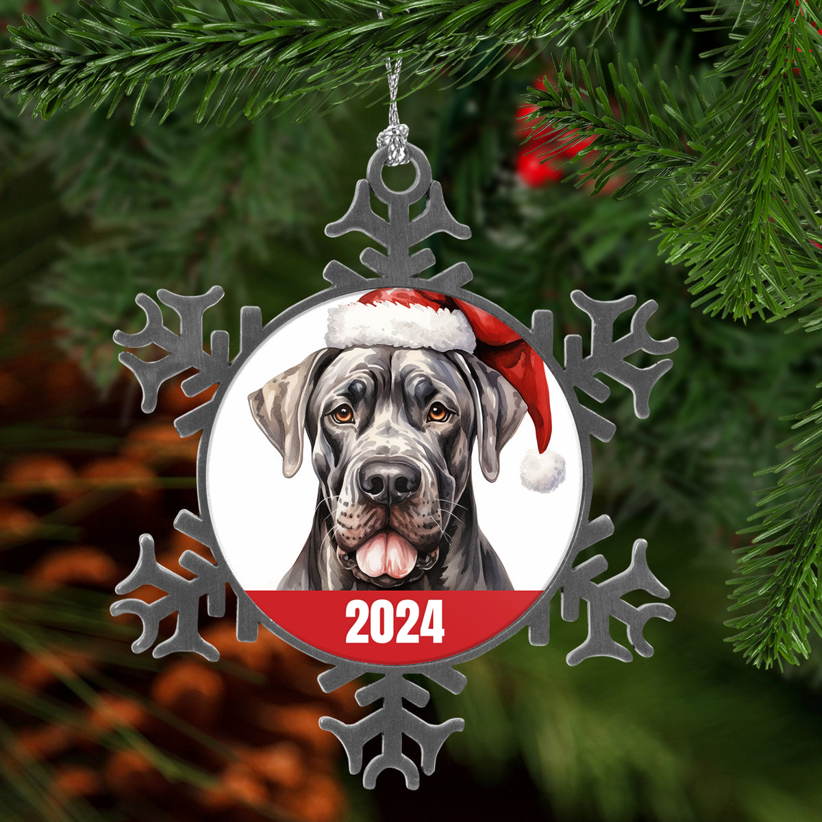 Great Dane 2024 Christmas Ornament with Gift Box