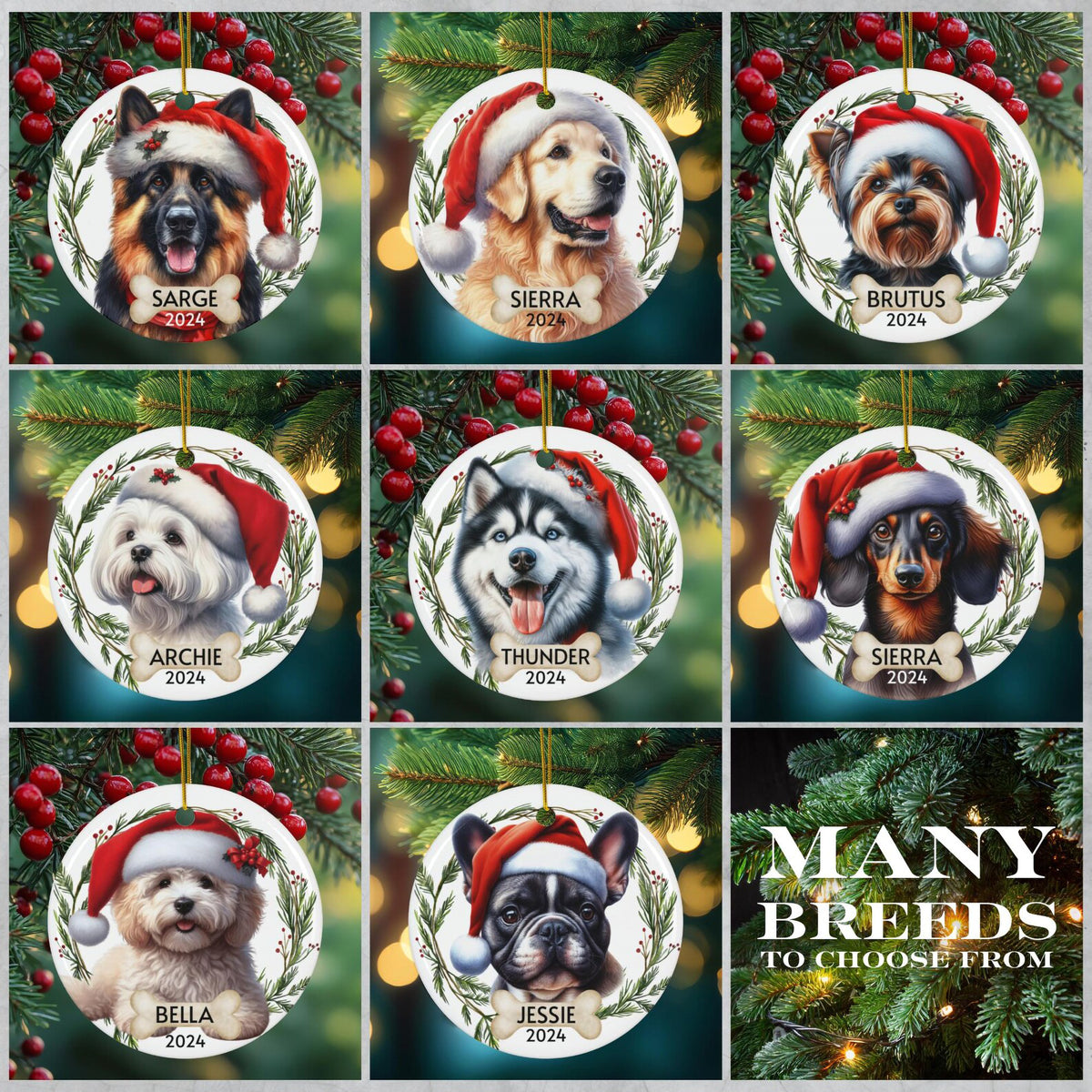 Personalized Dachshund Christmas Ornament