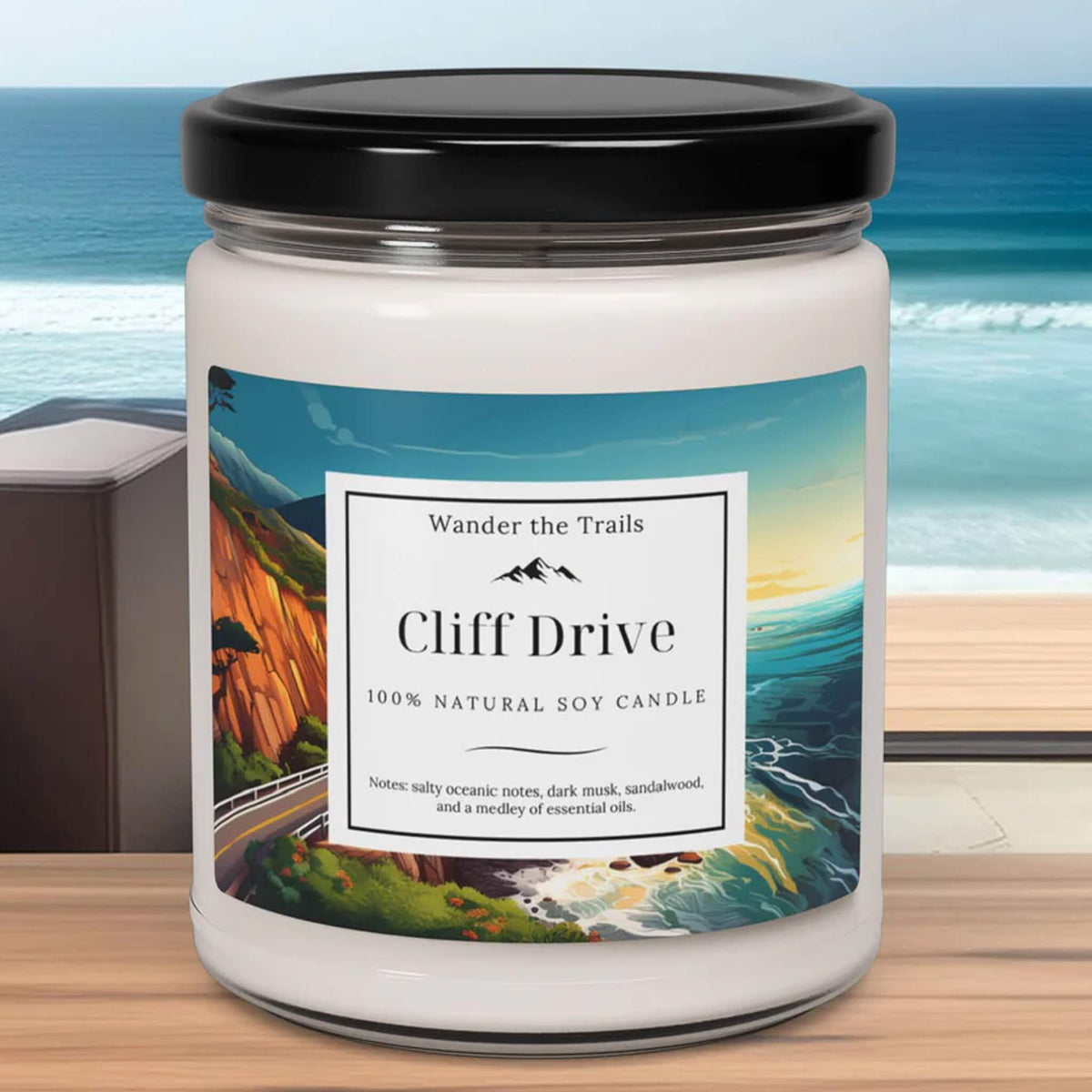 Cliff Drive Soy Candle, 9oz