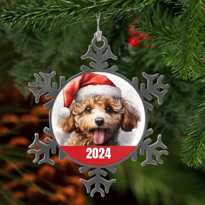 Poodle Christmas Ornament 2024 with Free Gift Box