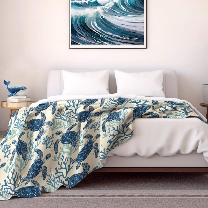 Sea Turtles Velveteen Plush Blanket