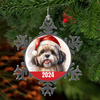 2024 Shih Tzu Christmas Snowflake Ornament with Gift Box