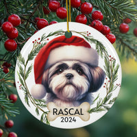 Personalized Shih Tzu Dog Christmas Ornament