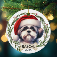 Personalized Shih Tzu Dog Christmas Ornament