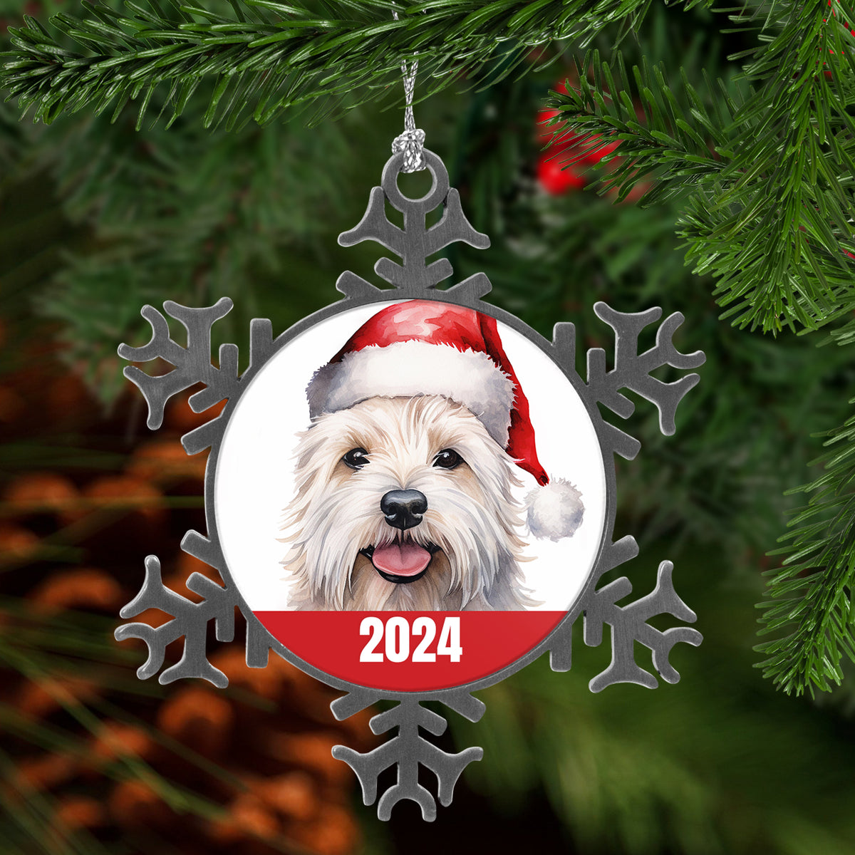 2024 Westie Christmas Ornament with Free Shipping