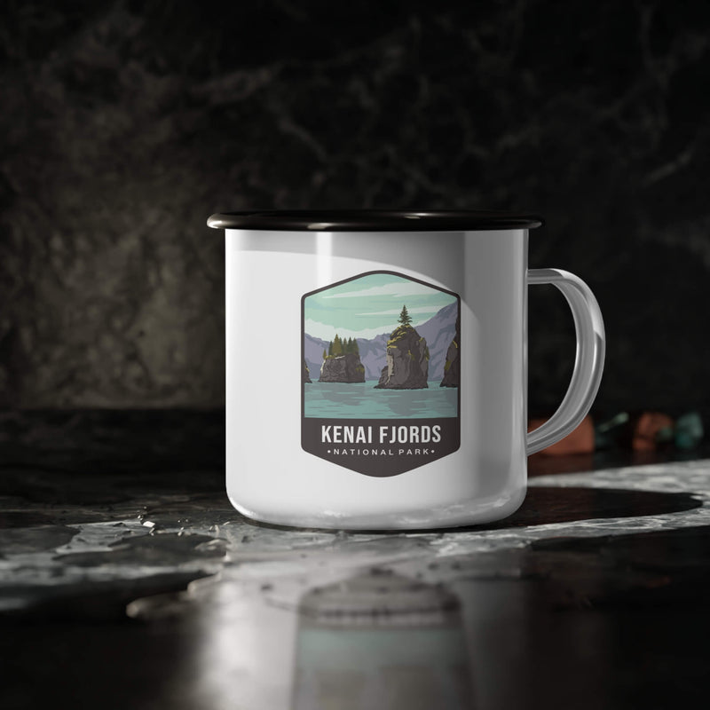 Kenai Fjords National Park Enamel Camp Cup